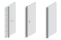 Redresseur de porte/poignée st741 1900mm alu découpable